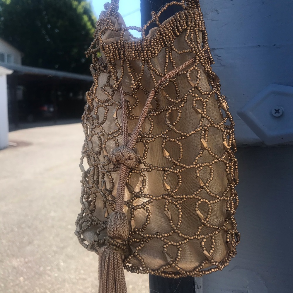 Vintage beaded cross body bag
